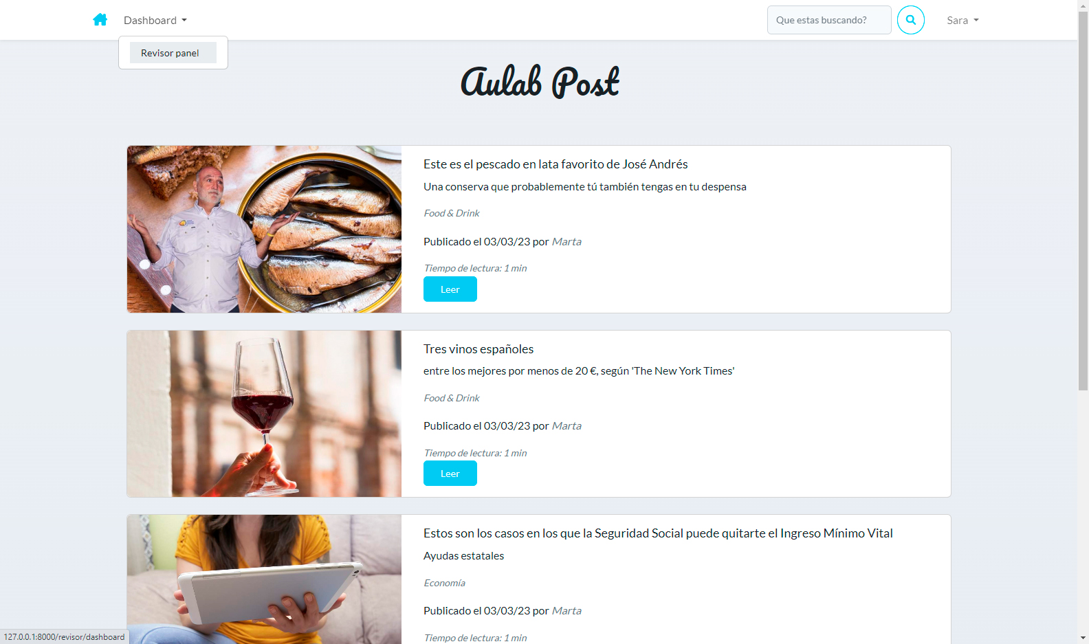 Aulab Post — captura 3